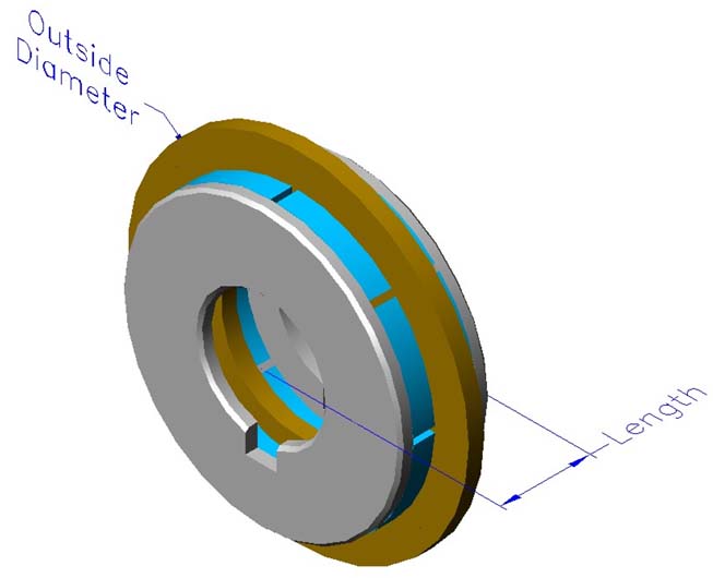 Frameless ironless brushless motors, axial, double rotor